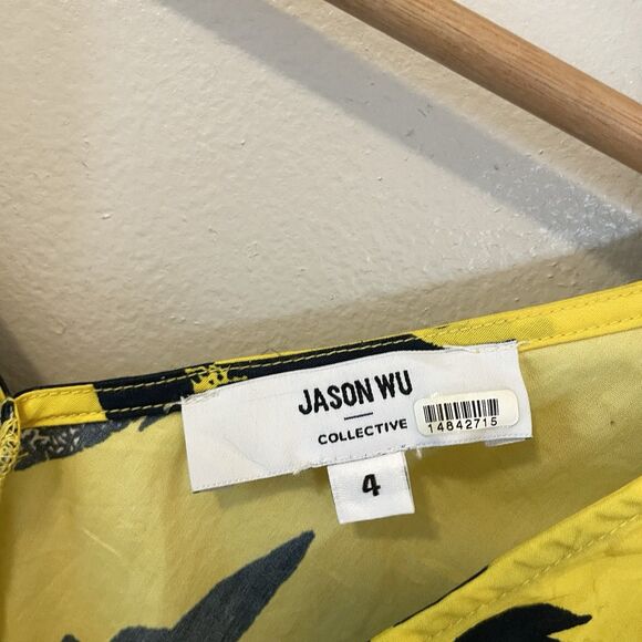 Jason Wu Collection Floral Tiered Blouse 100% Cotton Sz 4 - Picture 9 of 12